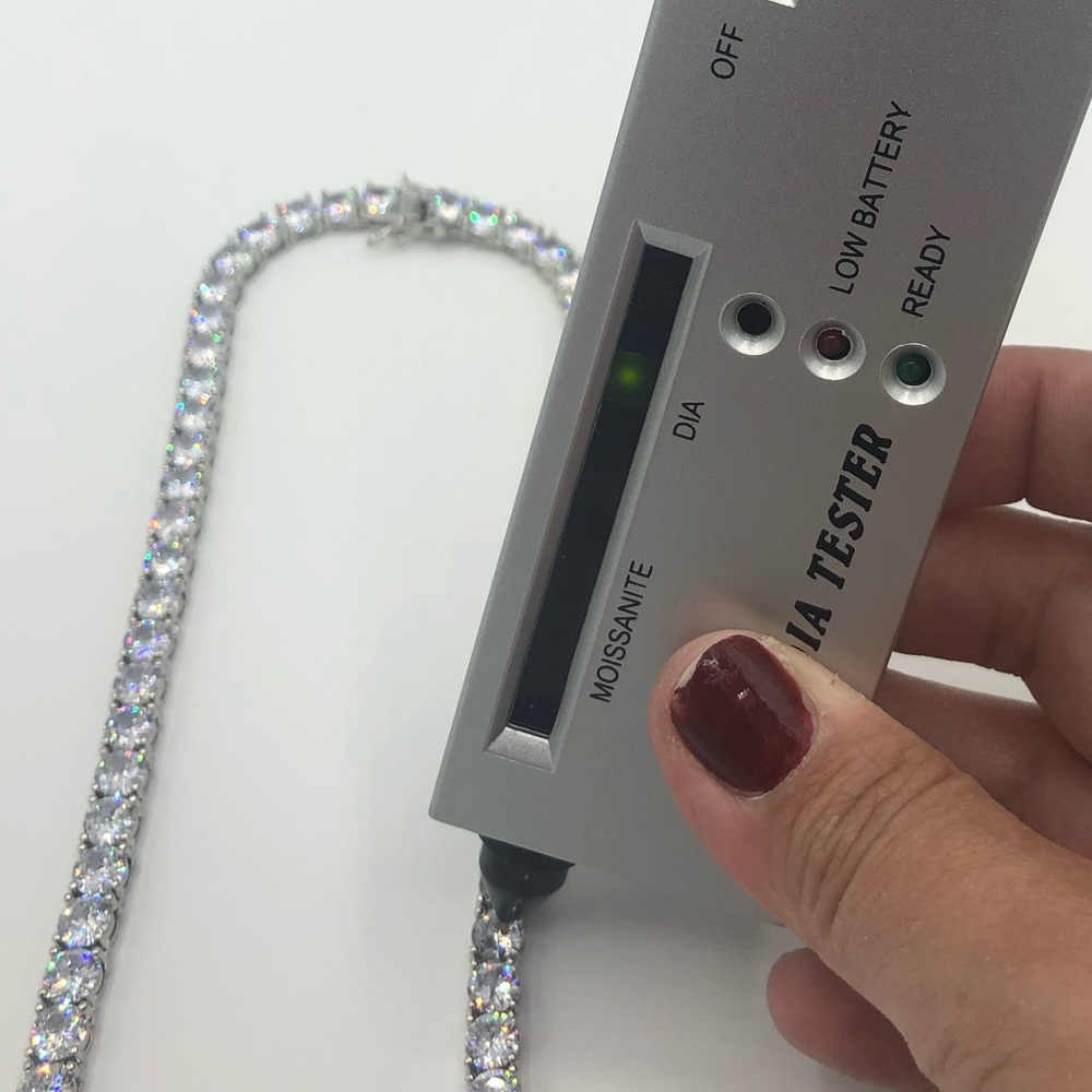 Platinum 75ct Tennis Necklace - Picture 12 of 17